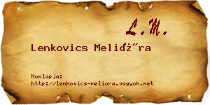 Lenkovics Melióra névjegykártya